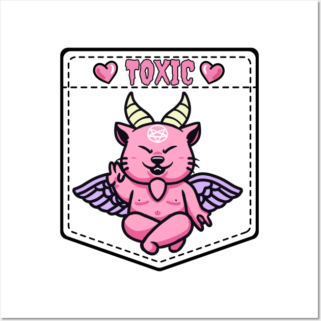 Cat Baphomet Wall Art by Rockadeadly